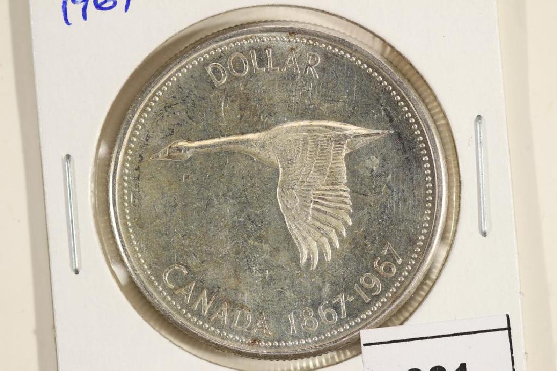 1967 CANADA FLYING GOOSE SILVER DOLLAR BU (1 of 2)