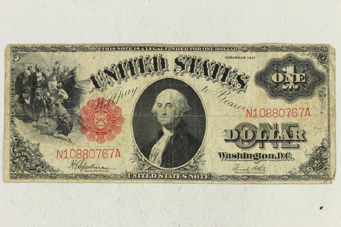 1917 LARGE SIZE $1 US LEGAL TENDER NOTE (1 of 2)