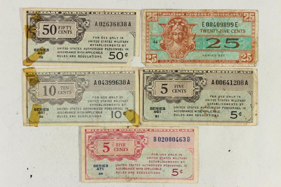 WWII US MILITARY PAYMENT CERTIFICATES 2-5 CENT, (1 of 2)