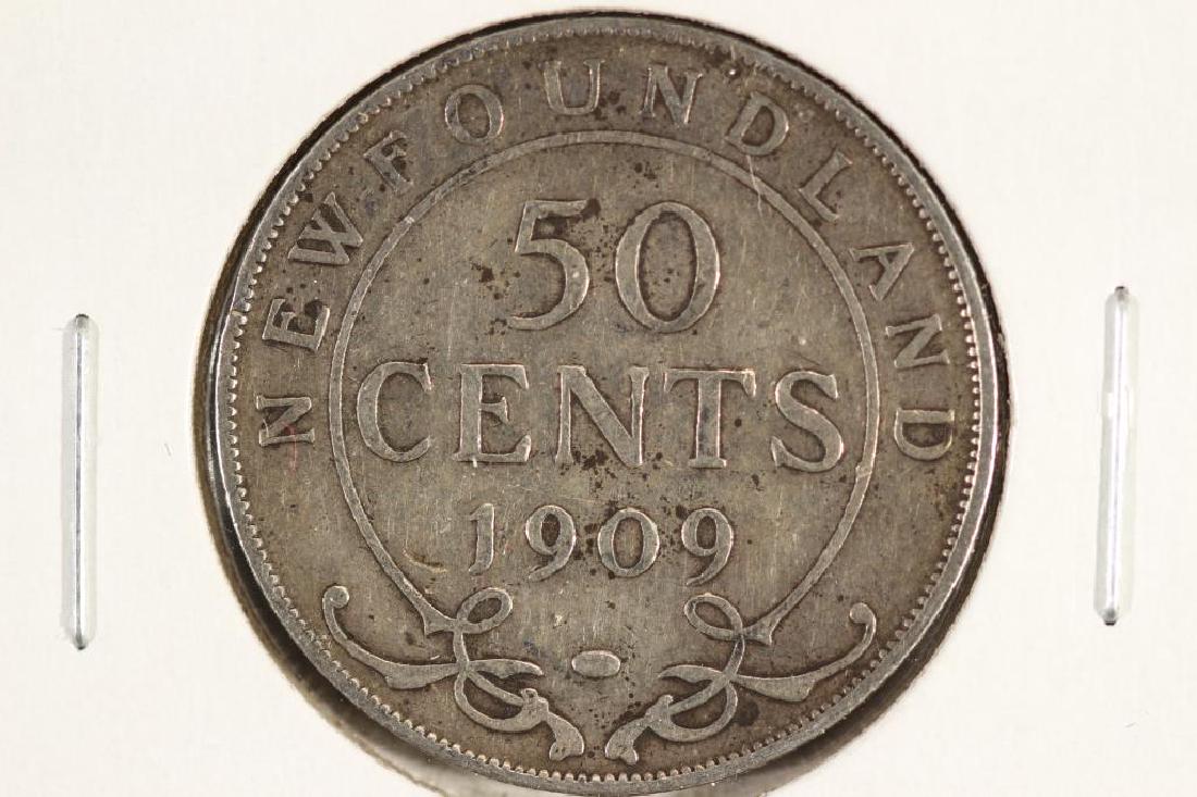 1909 NEWFOUNDLAND SILVER 50 CENTS (1 of 2)
