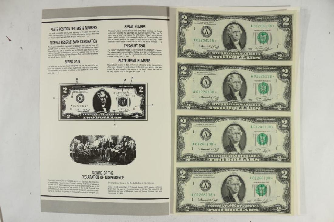 UNCUT SHEET OF 1976 $2 FRN STAR NOTES (1 of 2)