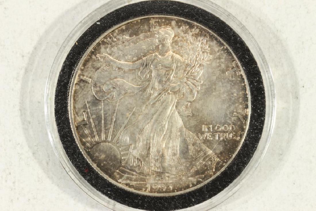 1993 AMERICAN SILVER EAGLE UNC TONED (1 of 2)