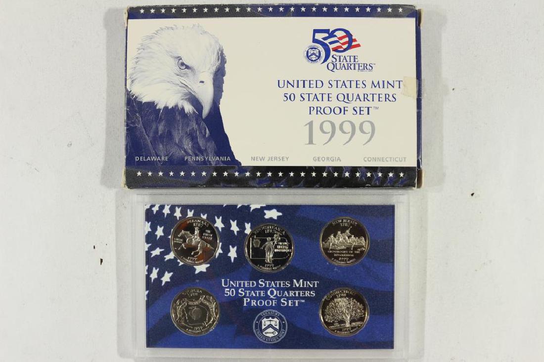 1999 US 50 STATE QUARTERS PROOF SET WITH BOX (1 of 2)