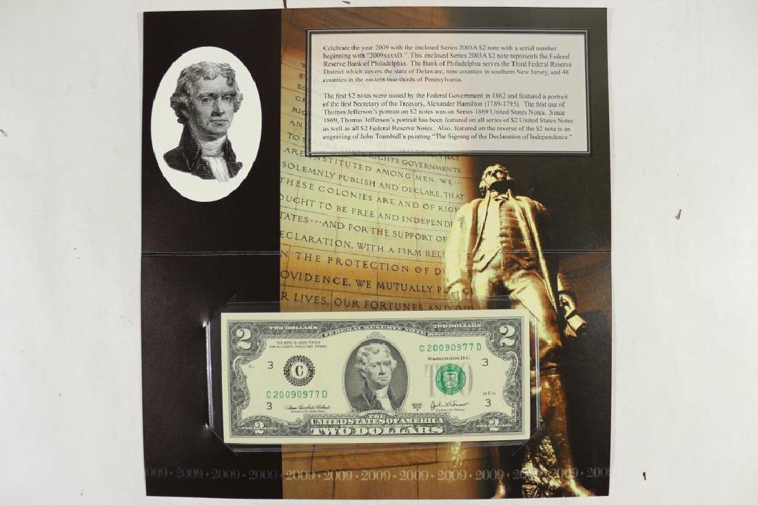 2009 PHILADELPHIA $2 SINGLE NOTE CRISP UNC (1 of 3)