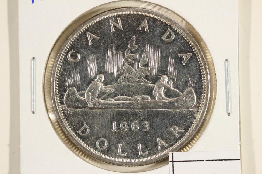 1963 CANADA SILVER DOLLAR UNC (1 of 2)