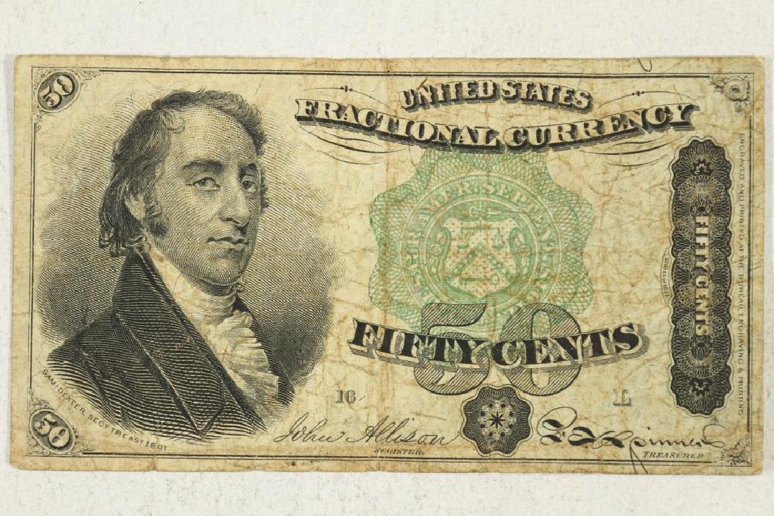 1863 50 CENT FRACTIONAL CURRENCY 4TH SERIES (1 of 2)
