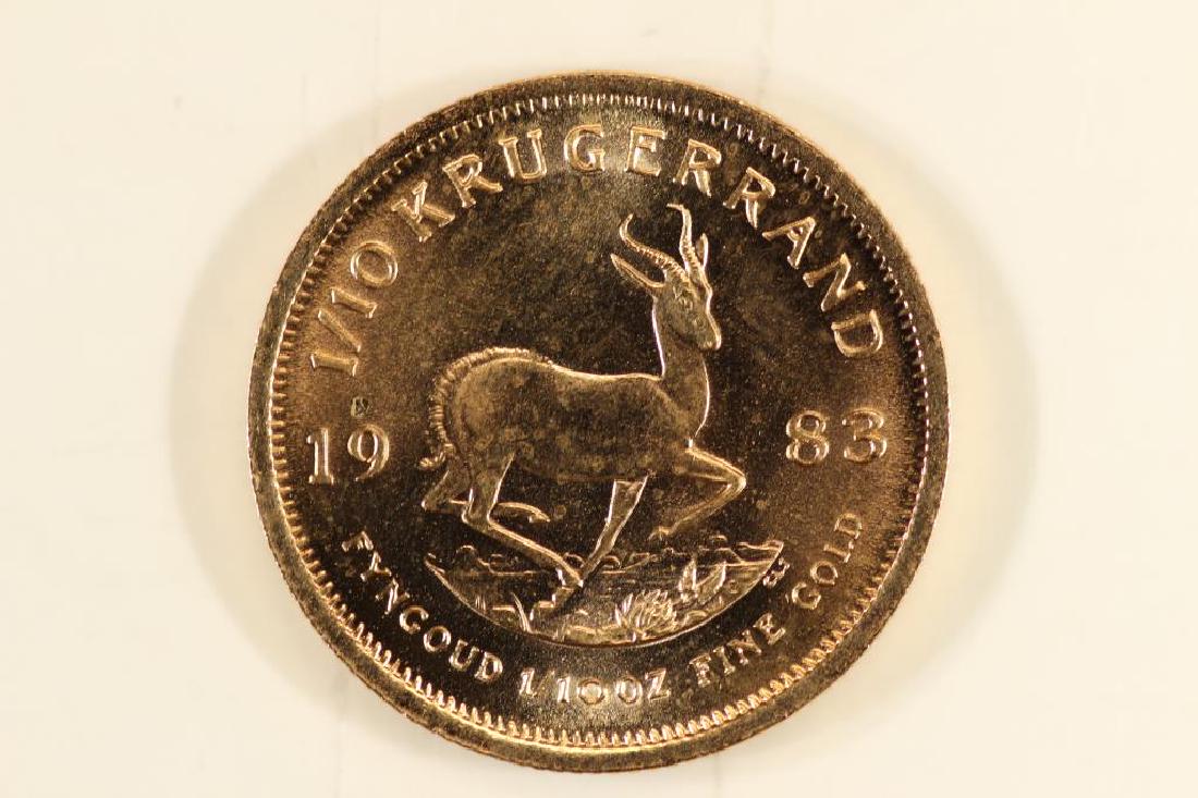 GOLD 1983 1/10 OZ. SOUTH AFRICA KRUGERRAND (1 of 2)
