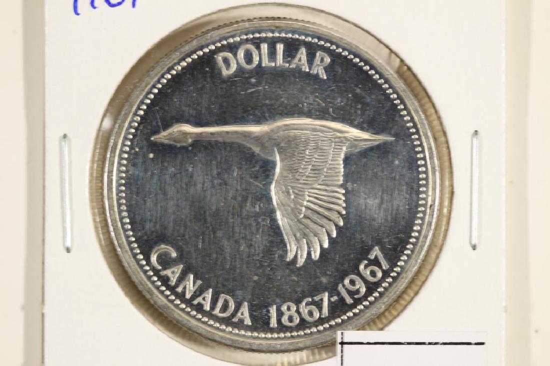 1967 CANADA FLYING GOOSE SILVER DOLLAR (PF LIKE) (1 of 2)