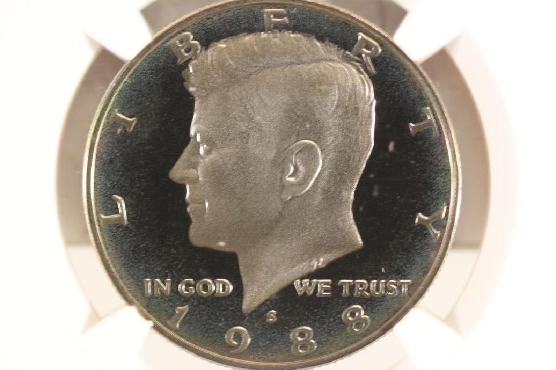 1988-S KENNEDY HALF DOLLAR NGC PF69 ULTRA CAMEO (1 of 3)