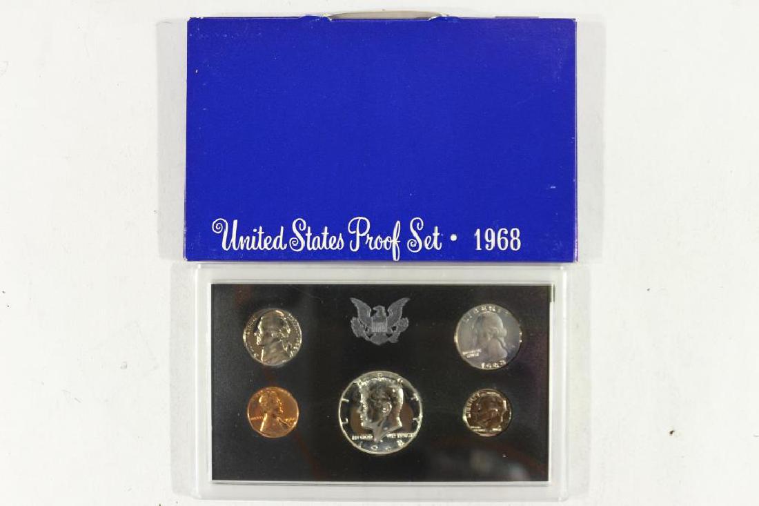 1968 US PROOF SET WITH BOX, 40% SILVER JFK HALF (1 of 2)