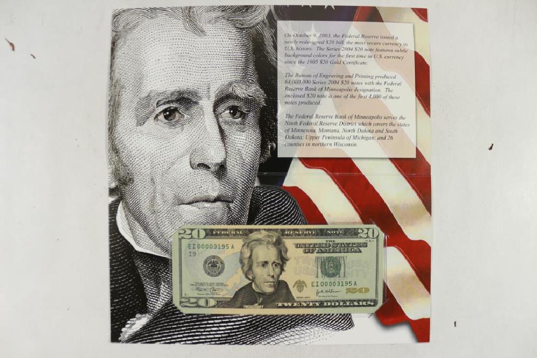 SERIES 2004 MINNEAPOLIS $20 SINGLE NOTE CRISP UNC (1 of 3)