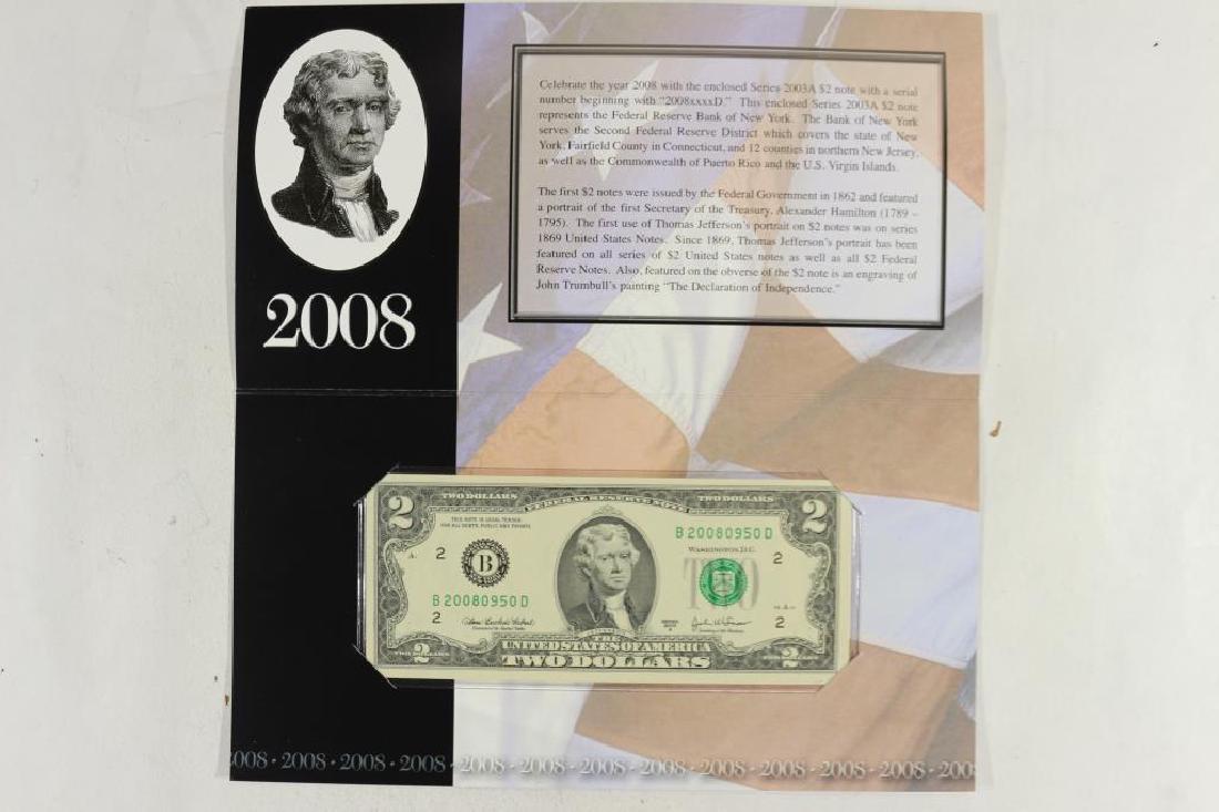 2008 NEW YORK $2 SINGLE NOTE CRISP UNC (1 of 3)