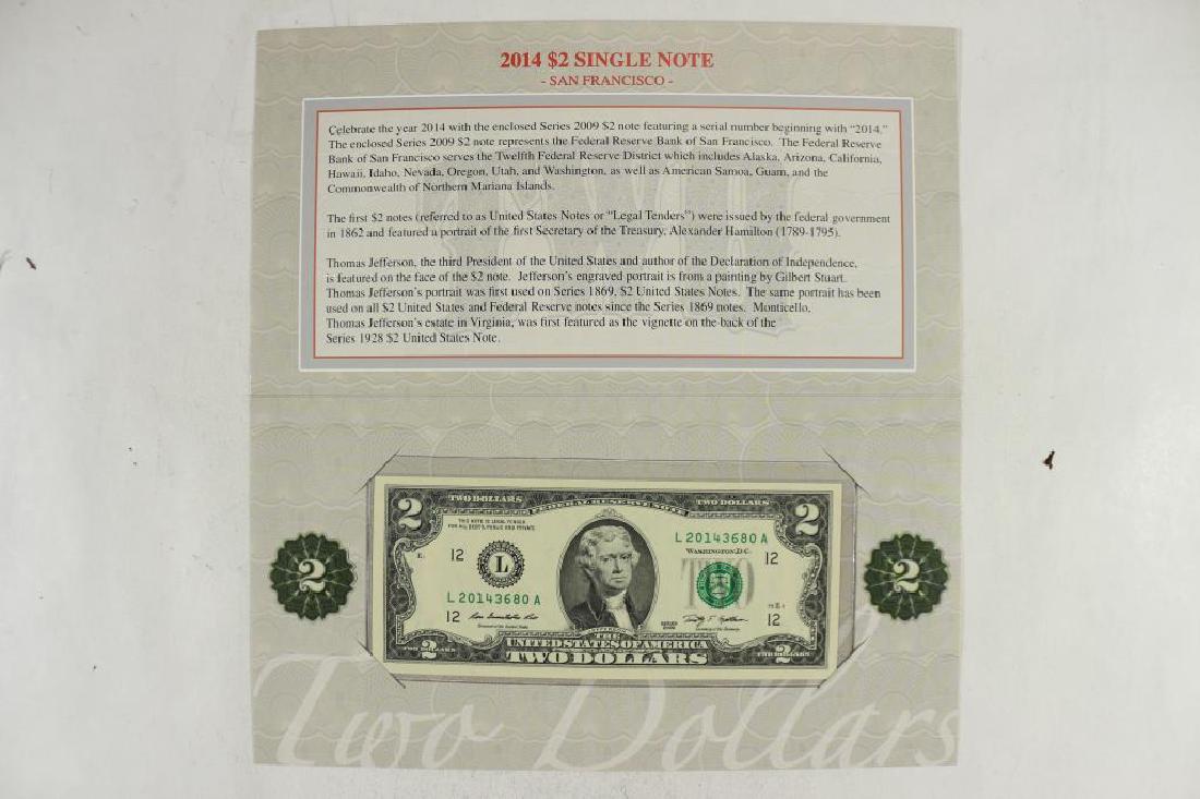 2014 $2 SINGLE NOTE THIS IS A 2009 $2 FRN WITH (1 of 3)