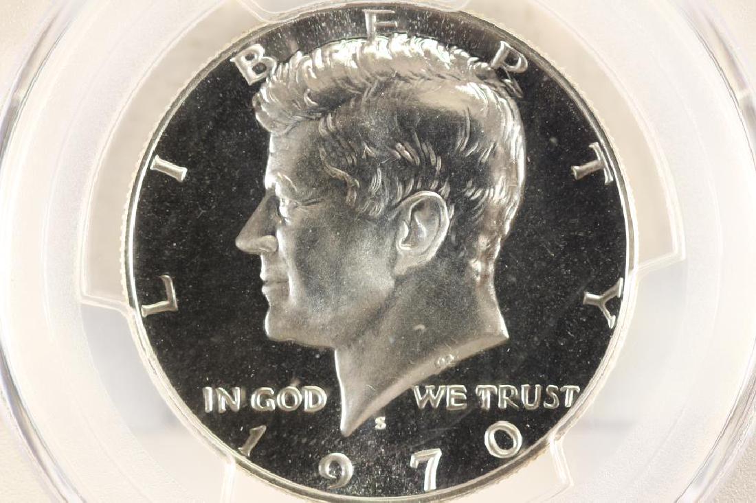 1970-S 40% SILVER JOHN F. KENNEDY HALF PCGS PR68: You must call us at 1-763-862-8302 or email us at bidalotauction@aol.com with your credit card number directly. Thanks.