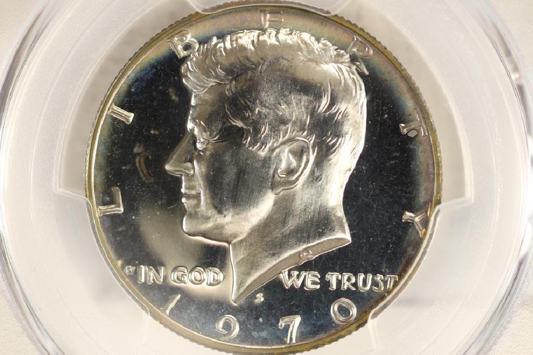 1970-S 40% SILVER JOHN F. KENNEDY HALF PCGS PR68: You must call us at 1-763-862-8302 or email us at bidalotauction@aol.com with your credit card number directly. Thanks.