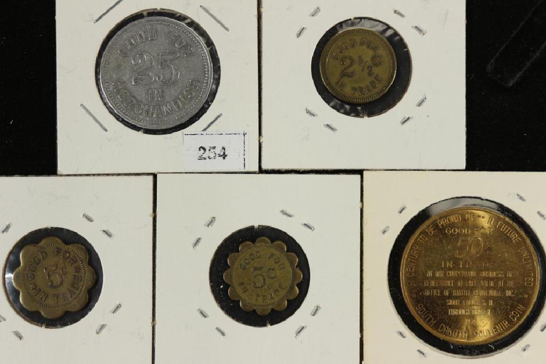 5 ASSORTED GOOD FOR TOKENS (VINTAGE) (1 of 2)