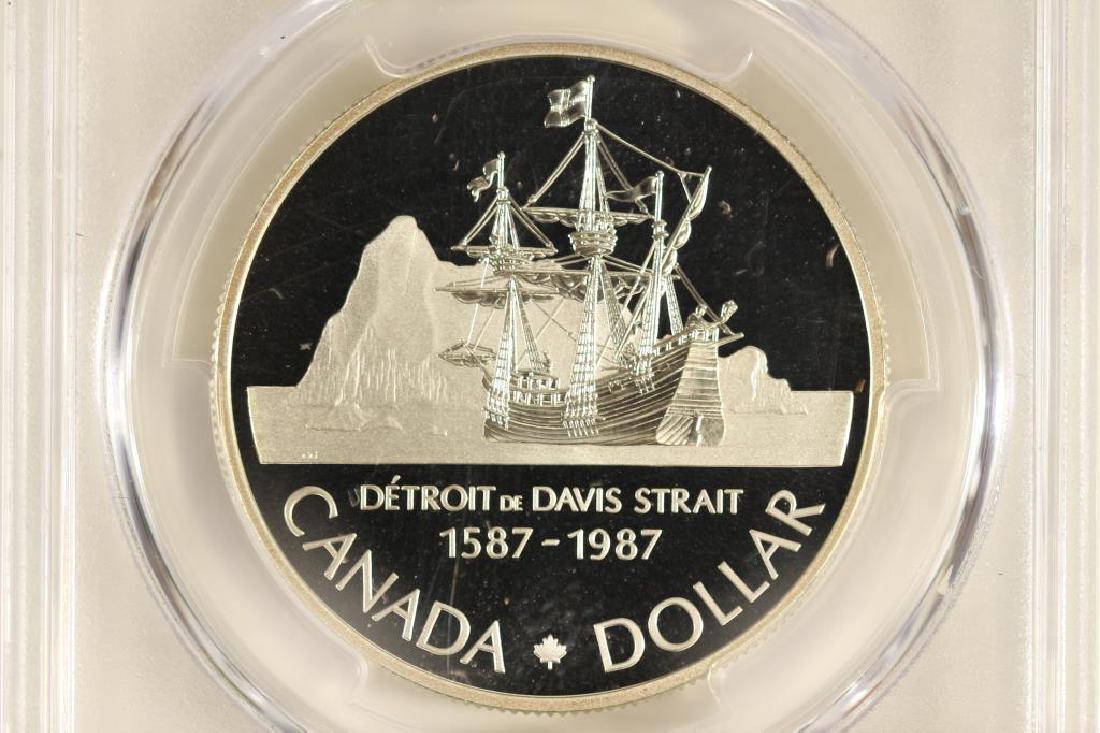 1987 CANADA JOHN DAVIS SILVER DOLLAR PCGS PR69DCAM (1 of 3)