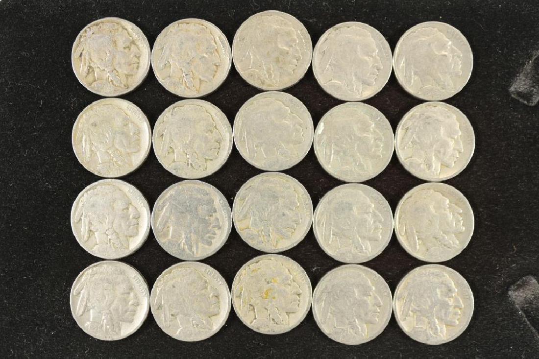 20 ASSORTED 1920'S BUFFALO NICKELS (1 of 2)