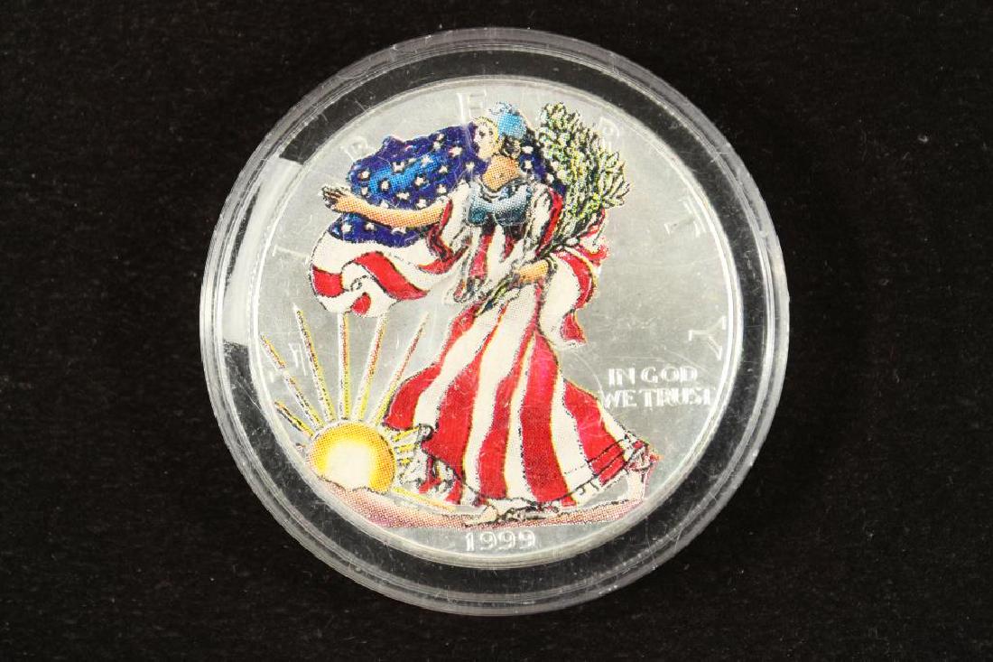 1999 COLORIZED AMERICAN SILVER EAGLE UNC (1 of 2)