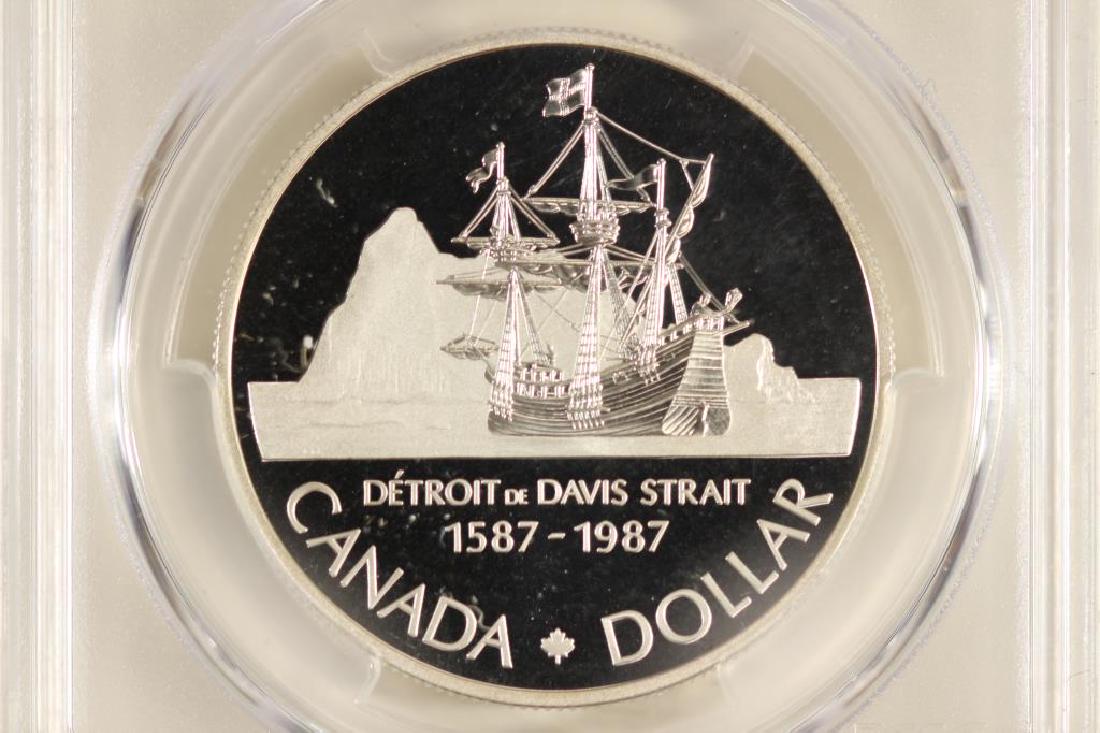 1987 CANADA JOHN DAVIS SILVER DOLLAR PCGS PR69DCAM: You must call us at 1-763-862-8302 or email us at bidalotauction@aol.com with your credit card number directly. Thanks.