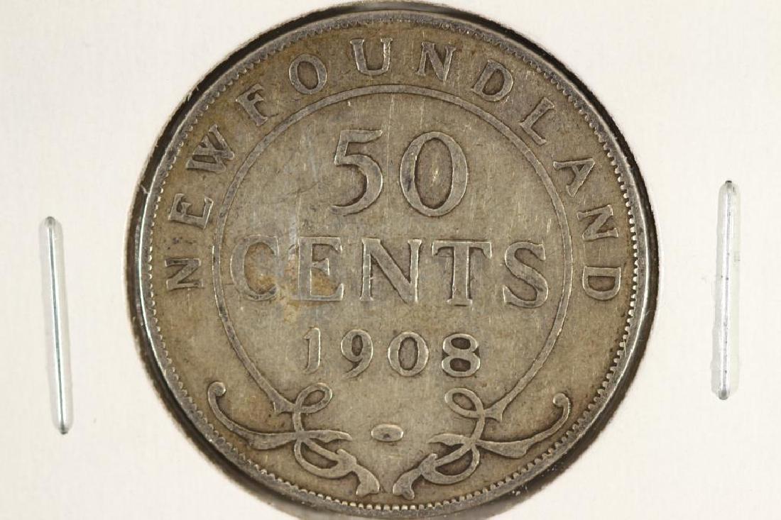 1908 NEWFOUNDLAND SILVER 50 CENT (1 of 2)