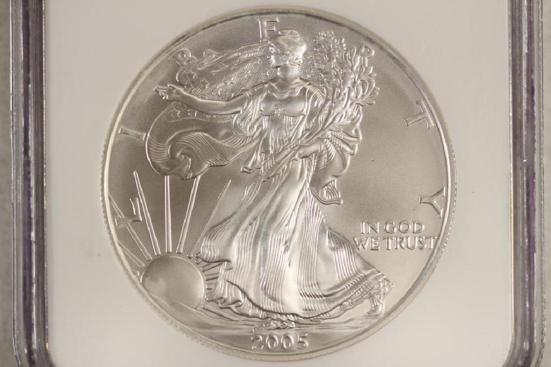 2005 AMERICAN SILVER EAGLE NGC MS69 (1 of 3)
