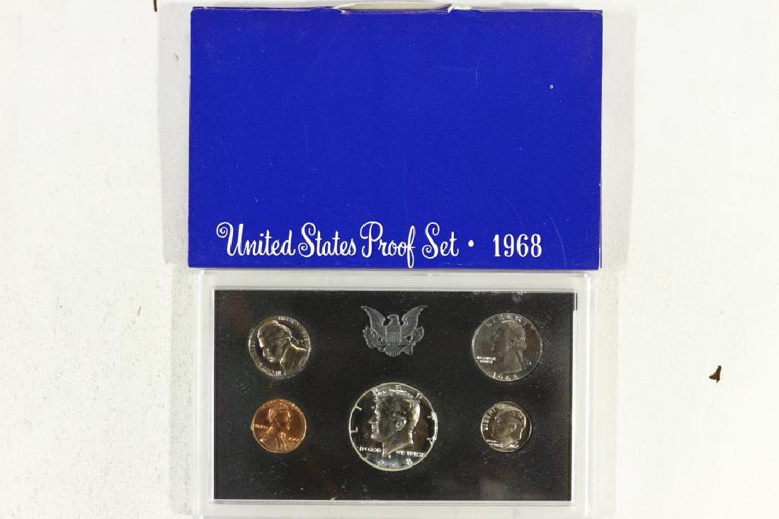 1968 US PROOF SET WITH BOX, 40% SILVER JFK HALF (1 of 2)