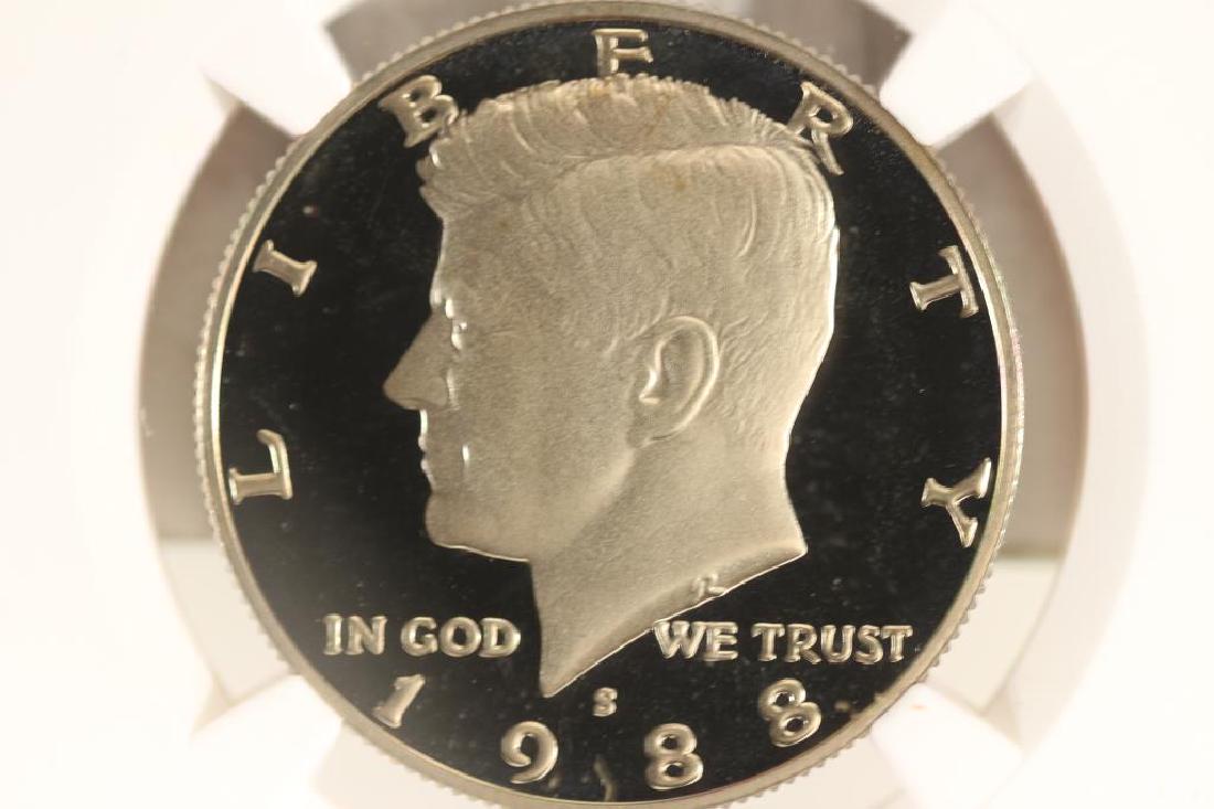 1988-S KENNEDY HALF DOLLAR NGC PF69 ULTRA CAMEO (1 of 3)