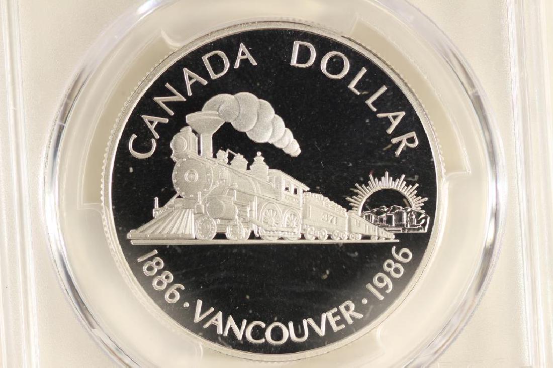 1986 CANADA VANCOUVER SILVER DOLLAR PCGS PR69 DCAM (1 of 3)