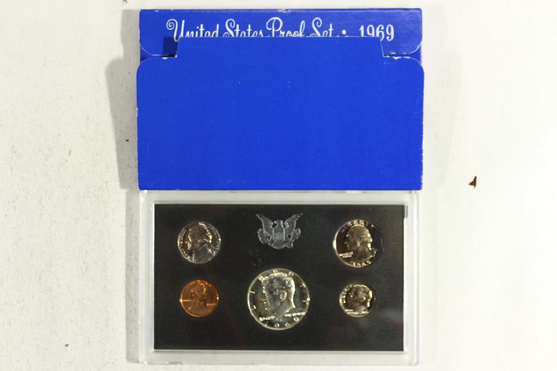 1969 US PROOF SET WITH BOX, 40% SILVER JFK HALF (1 of 2)