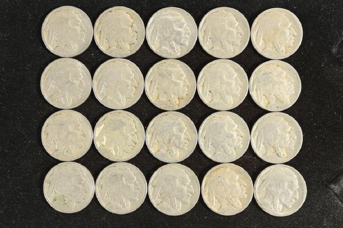 20 ASSORTED 1920'S BUFFALO NICKELS (1 of 2)