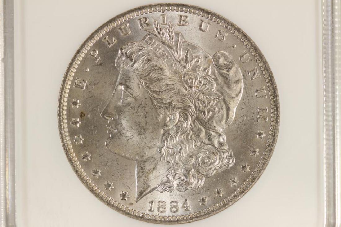 1884 MORGAN SILVER DOLLAR NGC MS63 (1 of 3)