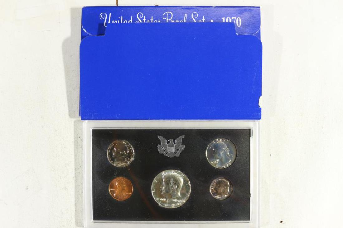1970 US PROOF SET WITH BOX, 40% SILVER JFK HALF (1 of 2)