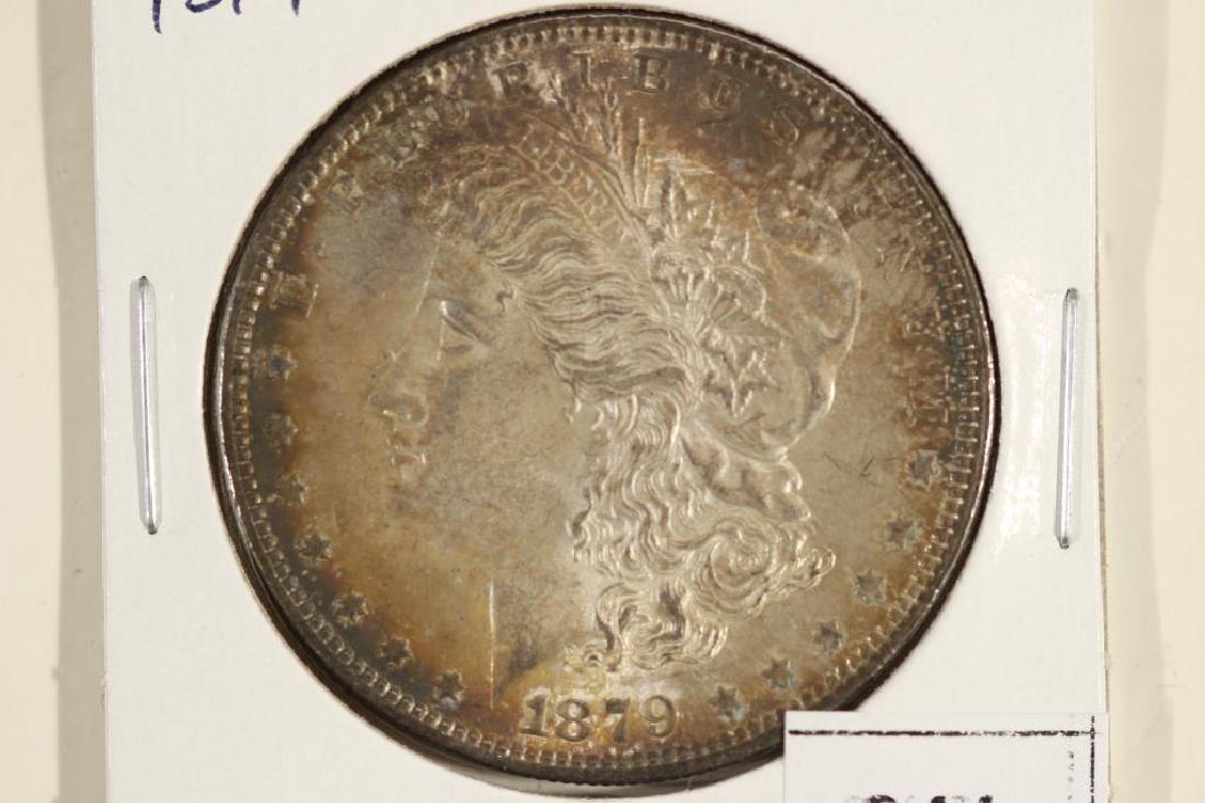 1879 MORGAN SILVER DOLLAR TONED UNC (1 of 2)
