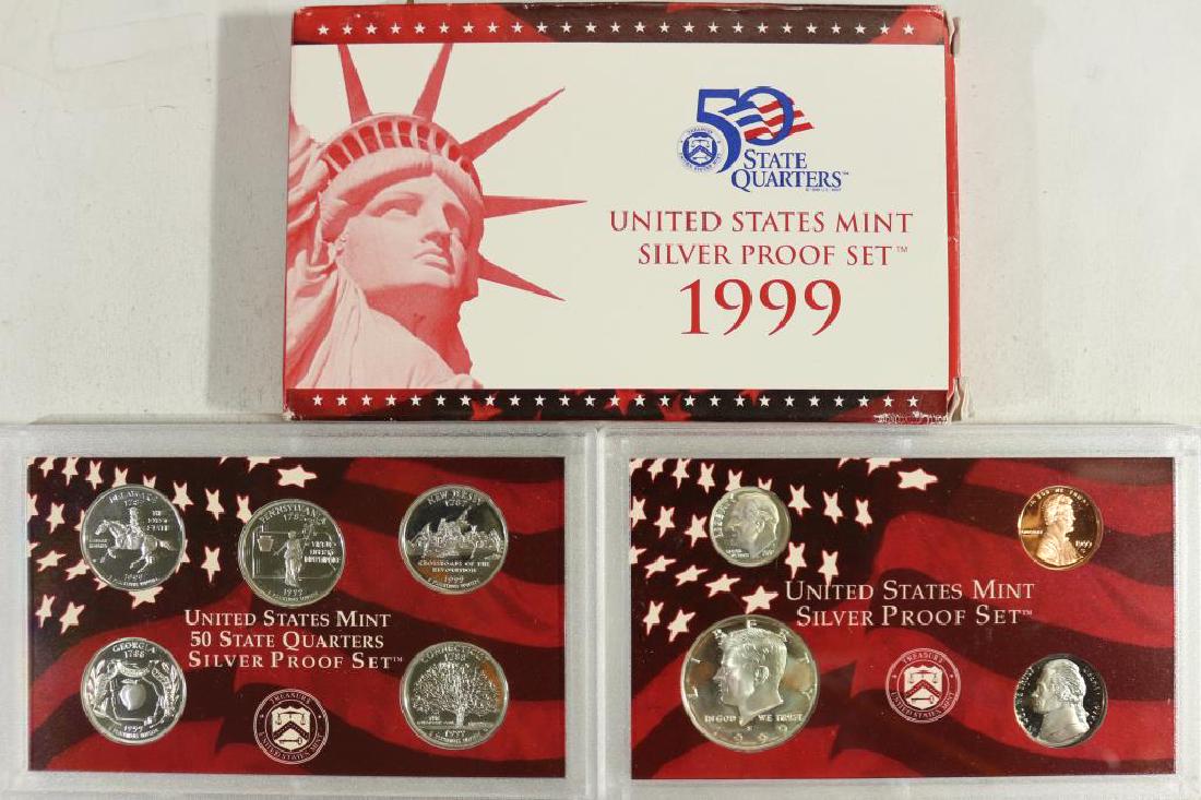 1999 US SILVER PROOF SET (WITH BOX) (1 of 2)