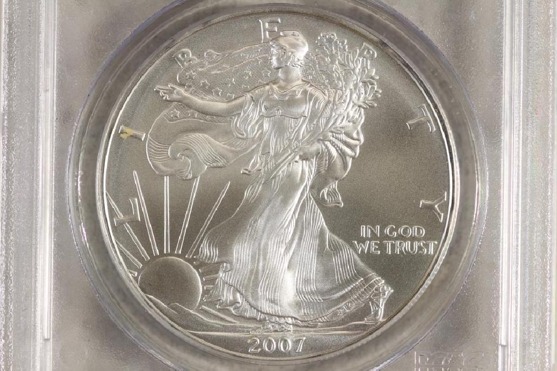 2007 AMERICAN SILVER EAGLE PCGS MS69 FIRST STRIKE (1 of 3)