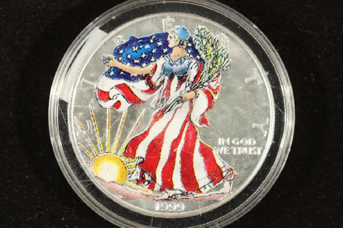 1999 COLORIZED AMERICAN SILVER EAGLE UNC (1 of 2)