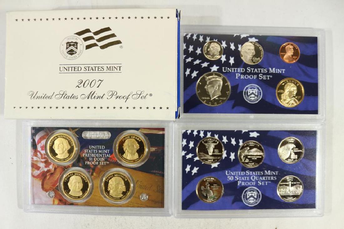 COMPLETE 2007 US PROOF SET (WITH BOX) 14 PIECES (1 of 2)