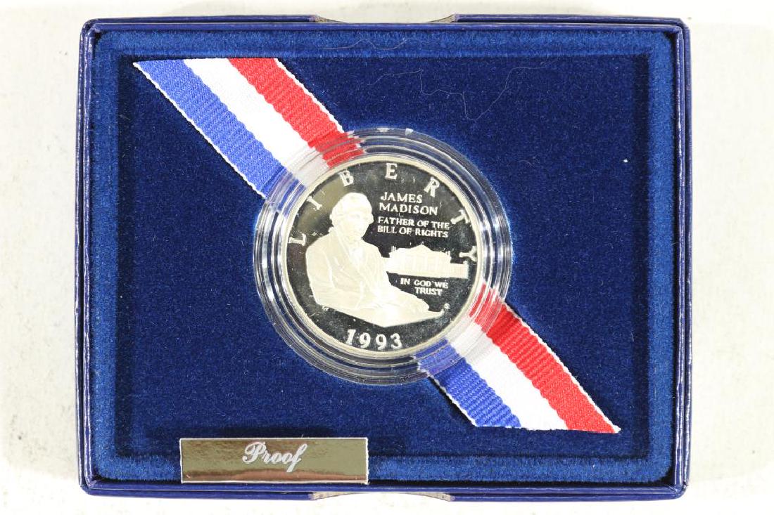 1993-S BILL OF RIGHTS SILVER HALF DOLLAR PROOF: COIN, ORIGINAL US MINT PACKAGING