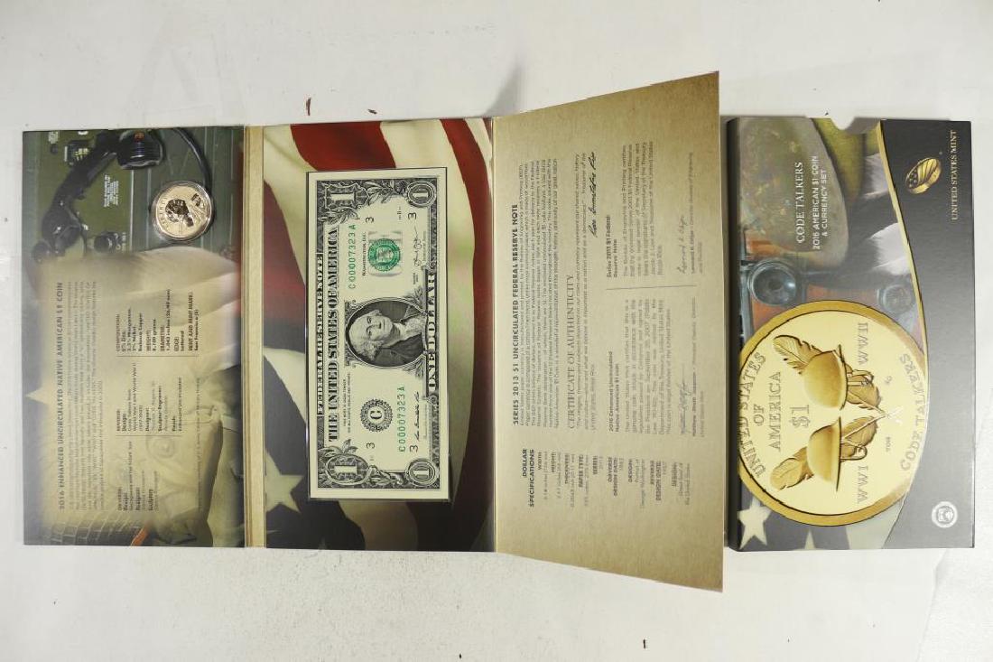 2016 AMERICAN $1 COIN & CURRENCY SET "CODE (1 of 4)