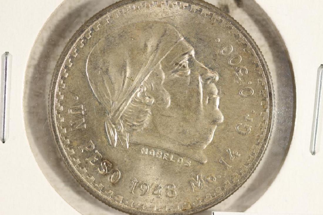 1948 MEXICO SILVER PESO UNC (1 of 2)
