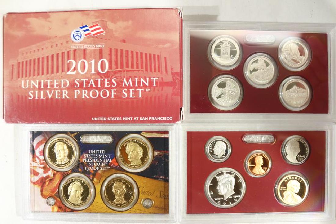 2010 US SILVER PROOF SET (WITH BOX) 14 PIECES (1 of 2)