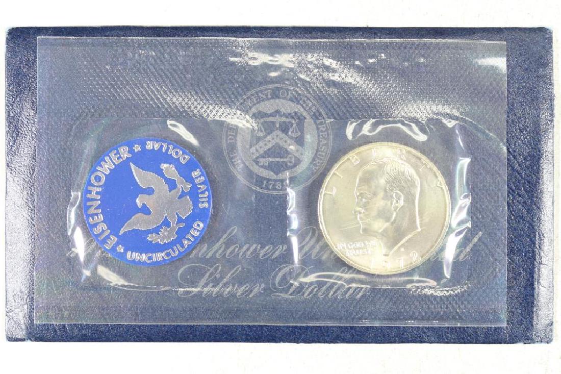 1972-S  IKE SILVER DOLLAR UNCIRCULATED (BLUE PACK) (1 of 2)