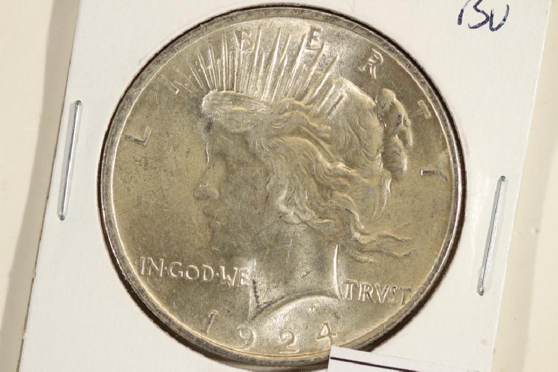 1924 PEACE SILVER DOLLAR BRILLIANT UNC (1 of 2)