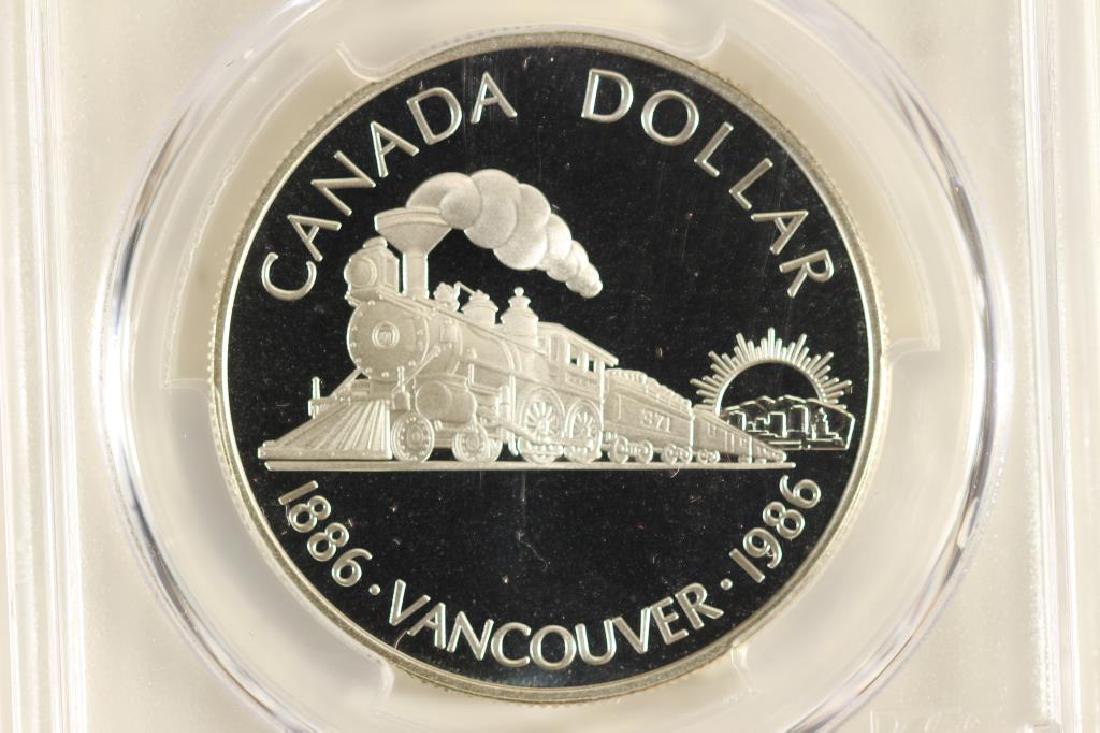 1986 CANADA VANCOUVER SILVER DOLLAR PCGS PR69 (1 of 3)