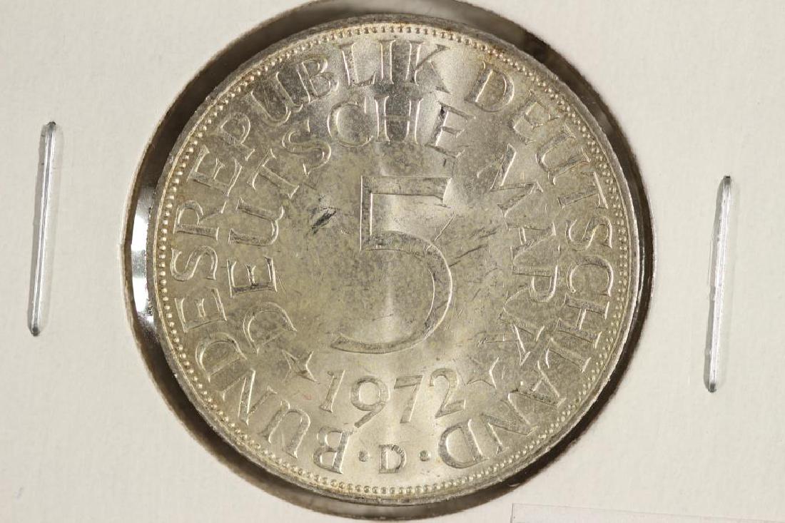 1972 -D GERMAN SILVER 5 MARKS BU (1 of 2)