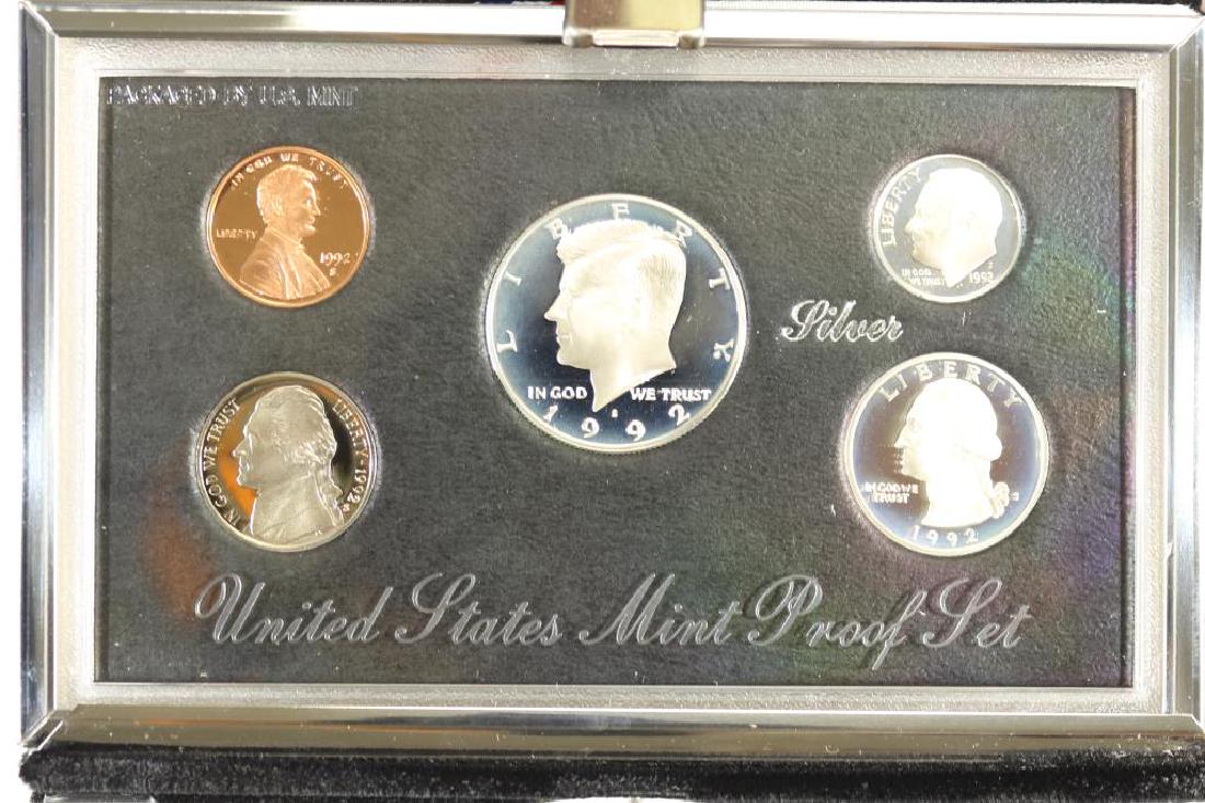 1992 US SILVER PREMIER PROOF SET (WITH BOX) (1 of 3)