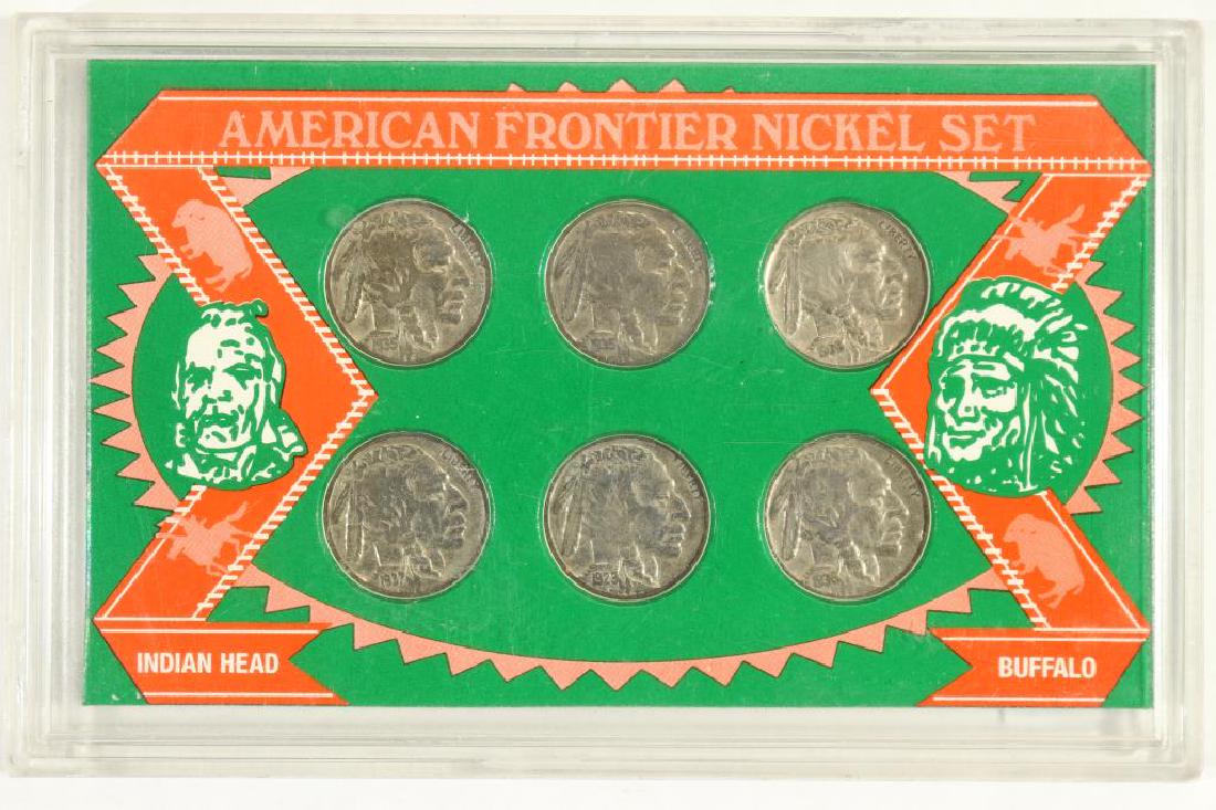 AMERICAN FRONTIER NICKEL SET CONTAINS: 6-NICKELS: ALL BUFFALO HEADS