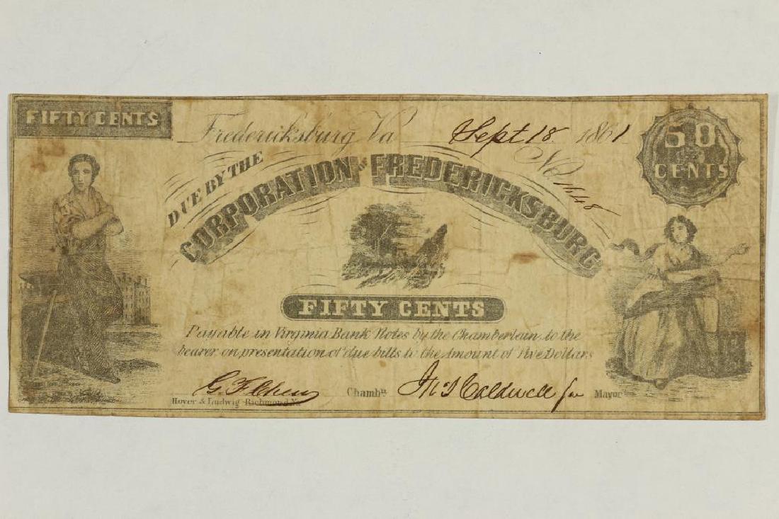 1861 CORPORATION OF FREDERICKSBURG, VIRGINIA (1 of 2)