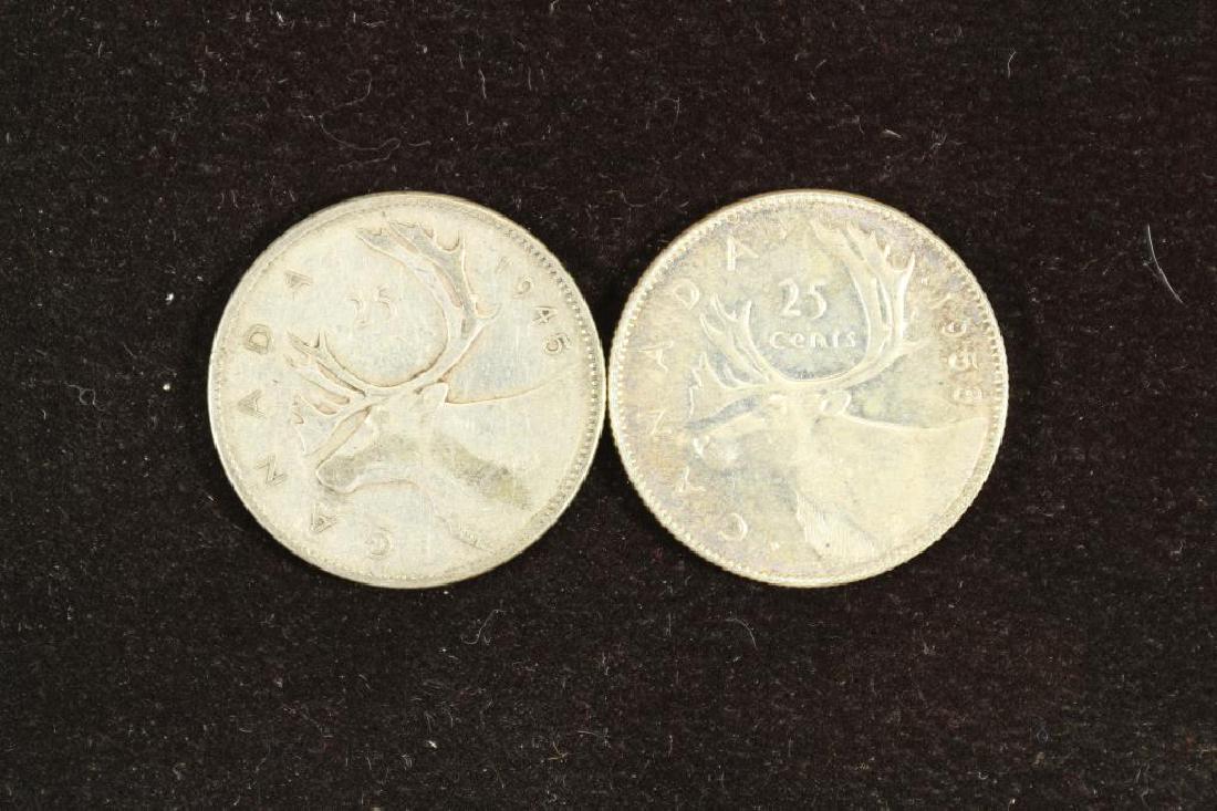 1945 & 1953 WASHINGTON SILVER QUARTERS (1 of 2)